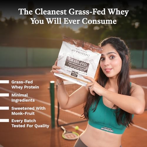 Image of Grass Fed Whey Protein Blend - Chocolate | Who Moved My Protein | Chocolate Flavor | Whey Isolate & Concentrate | 24.51g Protein | Sweetened with Monk-Fruit | Third-party lab tested | Vegetarian Protein | For Men & Women