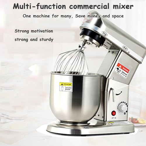 Profesjonalny mikser stojakowy, 3 Speed 10L Mixing Bowl 500W Electric z Beater & Dough Hok, komercyjny mikser kuchenny i ciasto, biały