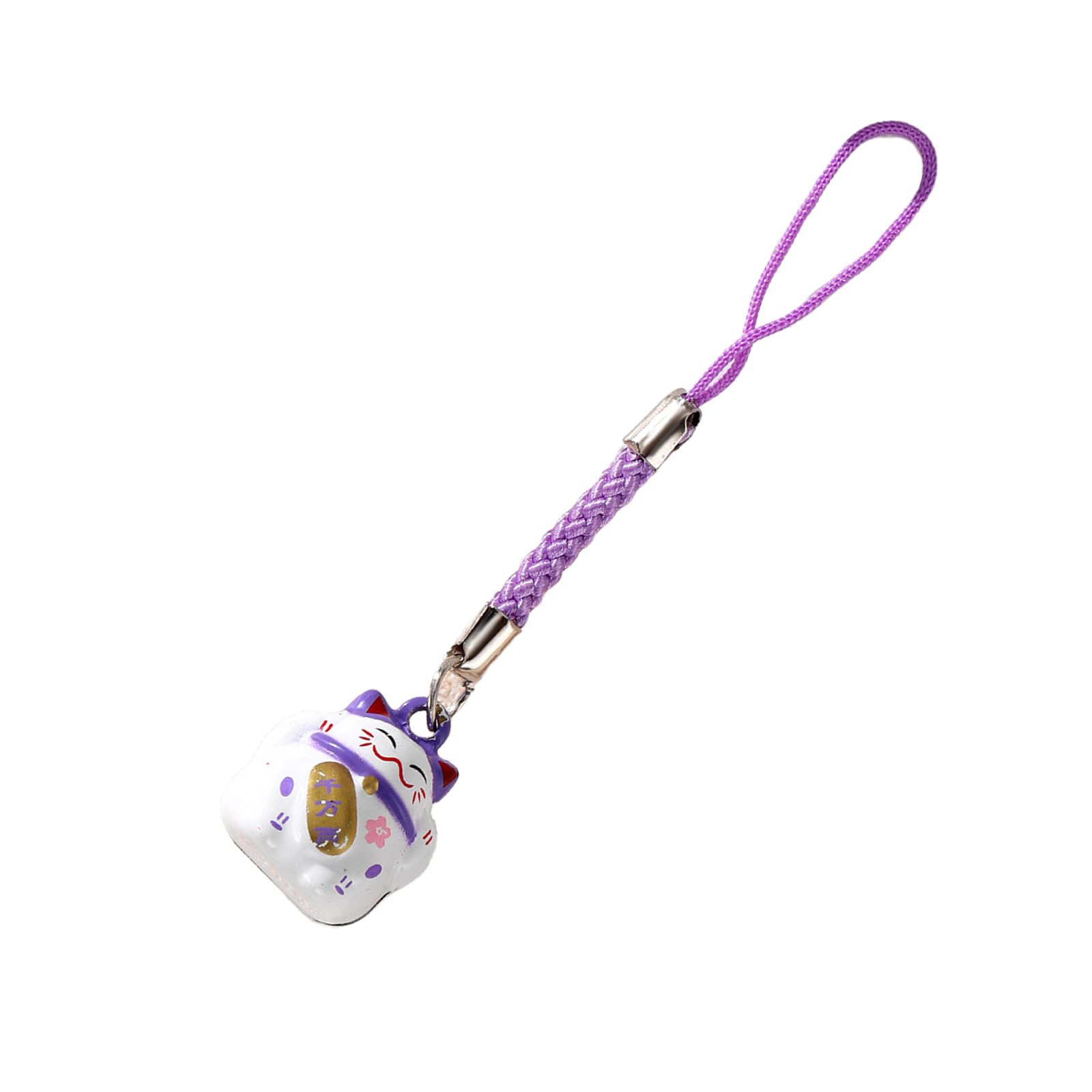 Yjcnelcr Key Chains for Ladies Lucky Cat Hanging Pendant Elegant Phone Charm With Peace Bells For Serenity Keyrings Keychain Bag Pendant Decoration Bag Charm Purse Charms Gifts for Women Girls