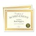 Geographics Navy Blue Linen Certificate Award Kit with Gold Foil Seals & Ivory Cardstock Certificates, 8.5″ x 11″, 75-Piece Recognition Set