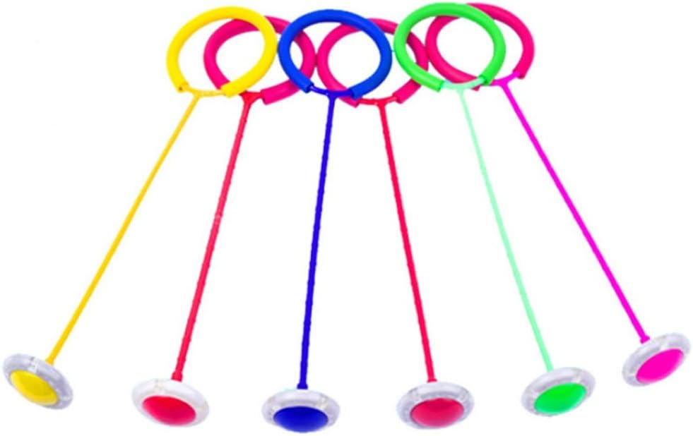 5PCS Glowing Bouncing Balls Foot Flashing Skip Ball Jump Ropes Sports Swing Children Fitness Playing Fun Entertainment Toys