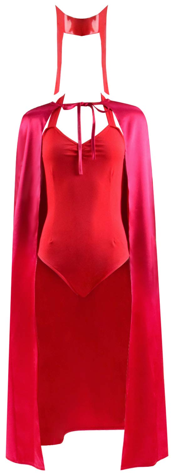 Buy Wanda Maximoff Costume Red Jumpsuits Cloak with Gloves Full Set