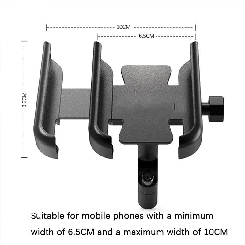 Support Telephone Moto Support de téléphone Portable pour Guidon de Moto, Support GPS pour Ducati 796 795 821 pour Monster 696 400 pour Diavel pour Multistrada pour Scrambler(Mirror Holder Silver)