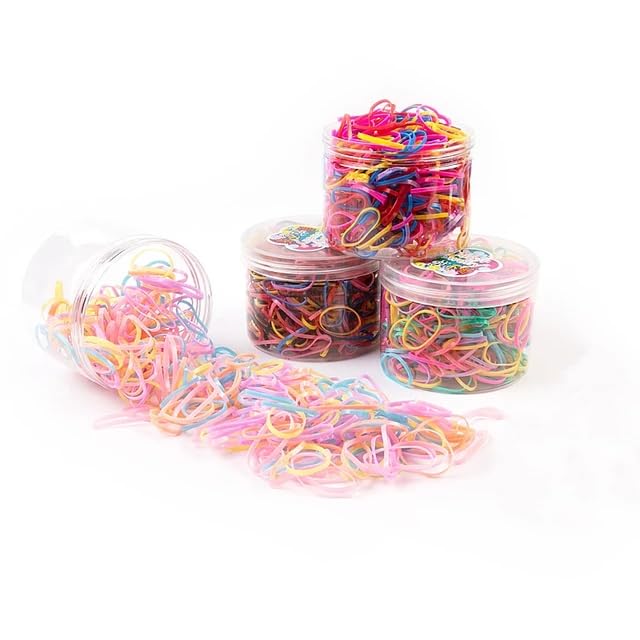 Diversa Disposable Colorful Girls Hair Band Baby| Thick Elastic Rubber Bands Child Hair Accessories| Small Hair Bands for Baby Girls