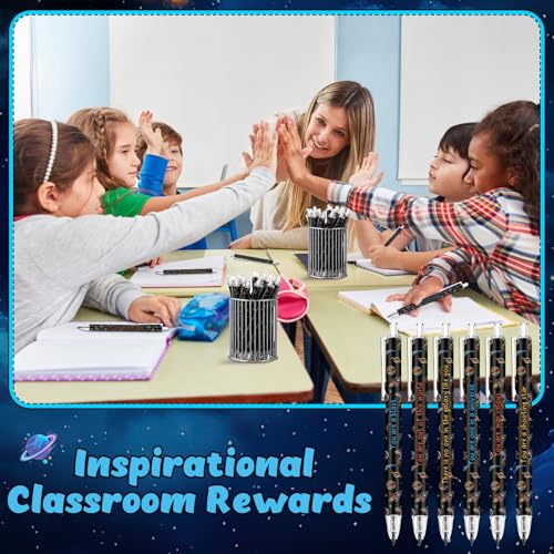 Sinload 60 Pcs Mechanical Pencil Bulk, 0.7 mm Cute Motivational Mechanical Pencil for Writing, Sketching, Drawing, Gifts from Teacher Reward Office Supplies Party(Space)