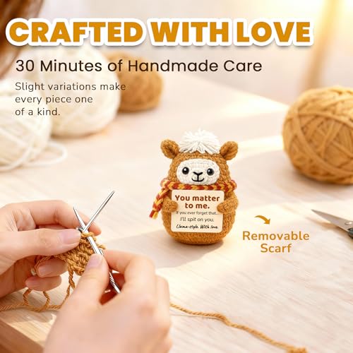Krinisou Positive Animals Crochet Llama – Funny Cute Llama Birthday Gift - image 5