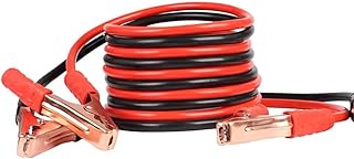 Booster Cables 12ft – Heavy Duty Jumper Cables 10 Gauge | Emergency Car Battery Cable for SUV, Truck, Motorcycle – All Weather, Tangle-Free