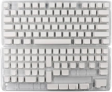 134PCS Stylish White Blank Keycaps XDA Height PBT DyeSub Personalized Keycap Set