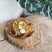 HomeRoots Gilded Golden Flower Tealight Holder