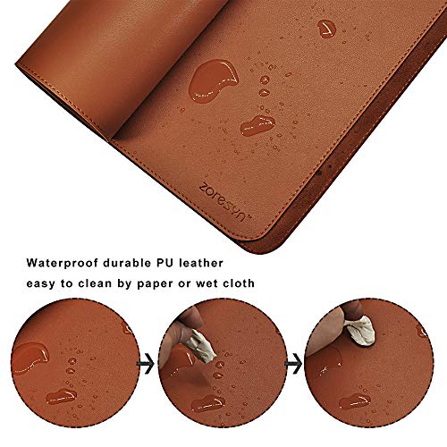 Tapis de souris XXL marron clair ZORESYN pour protéger une table de conférence