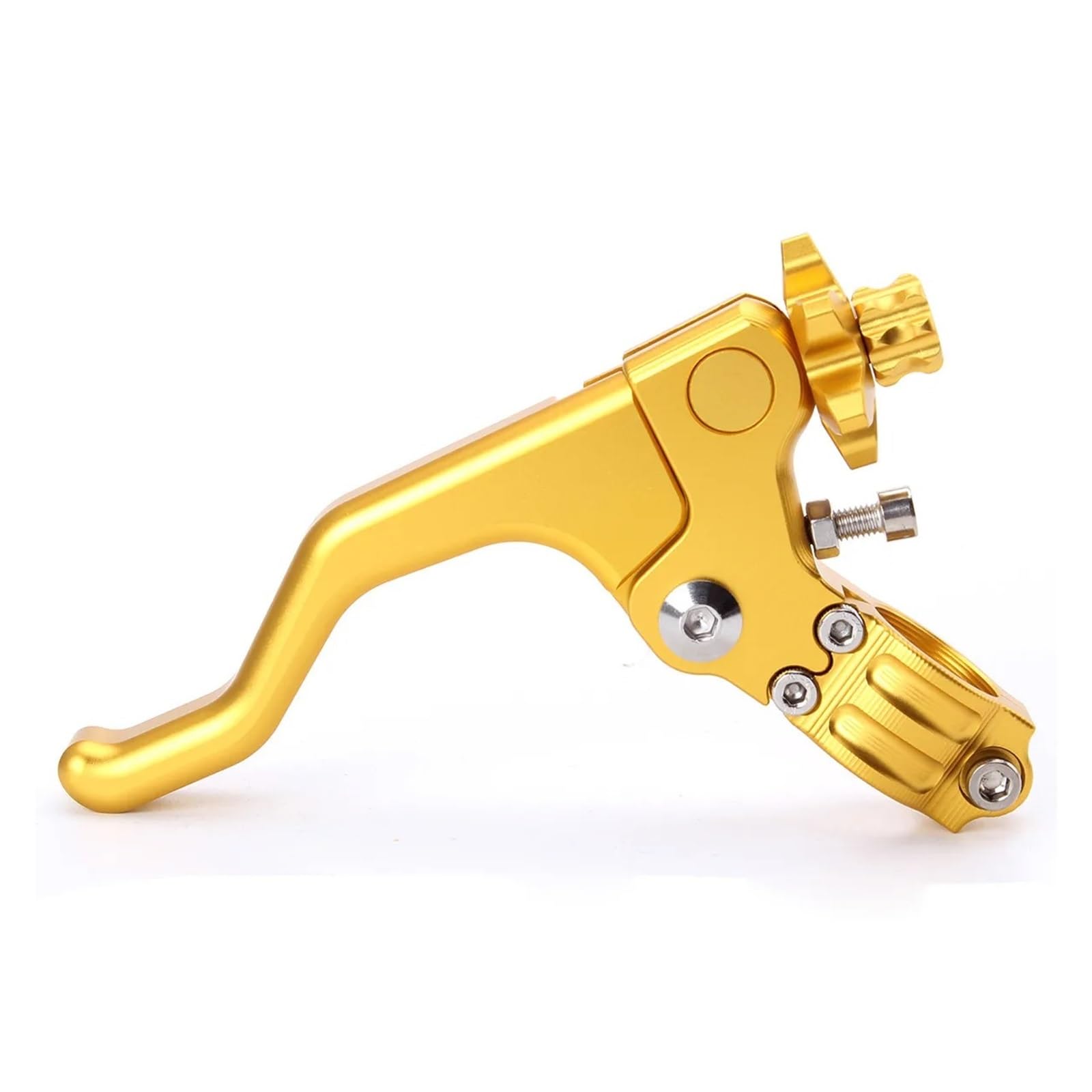 JWQEBNS Motorcycle Brake Clutch Levers for CRF250R CRF450R CRF230F XR230 for Suzuki for Ducati for Kawasaki 22MM CNC Short Stunt Clutch Lever Cable System(Gold)