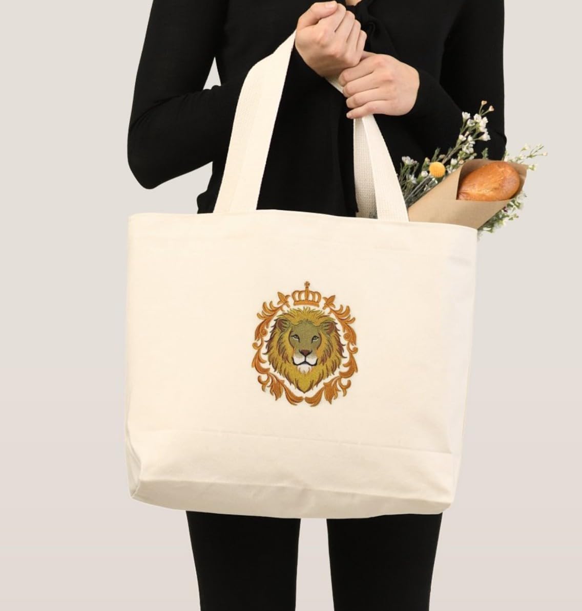 Nature Weaved in Threads, Amazing Animal Kingdom [Mighty Lion] [Custom and Unique] Embroidered Iron on/Sew Patch [6.65" *7.8"] [Made in USA]