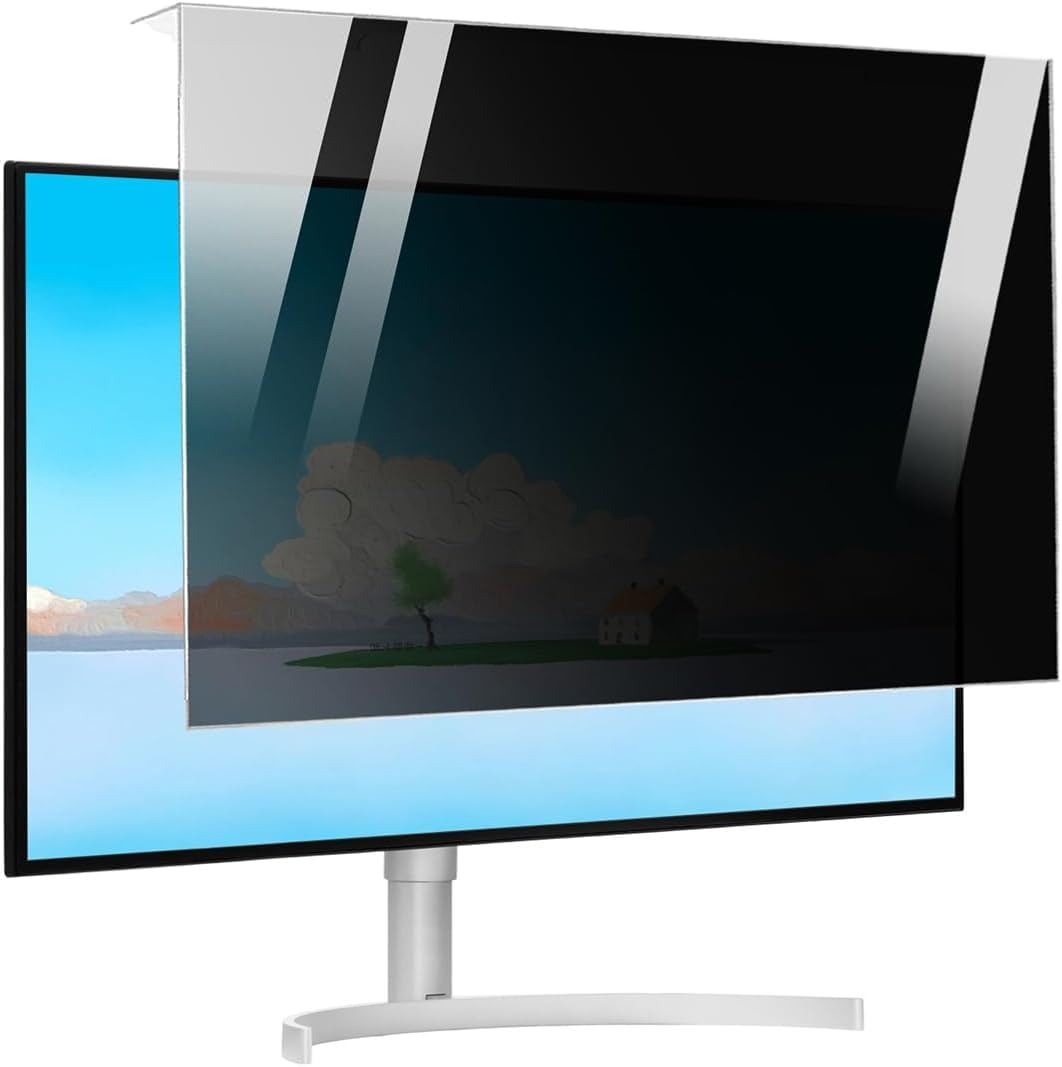 DARZYS Computer Privacy Screen Protector, Hanging Privacy Screen Filter, Anti Blue Light Data Security Shield, 18-32 Inch For Office(20/22in 491x320mm)