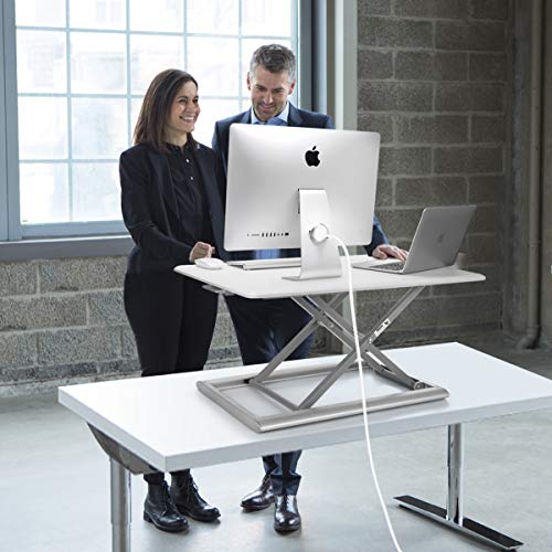 AboveTEK Compact & Solid Aluminum Standing Desk, 30" Desktop Platform