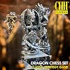 15 Dragon 3D Chess Set, Bronze & Silver Color, 2 Players