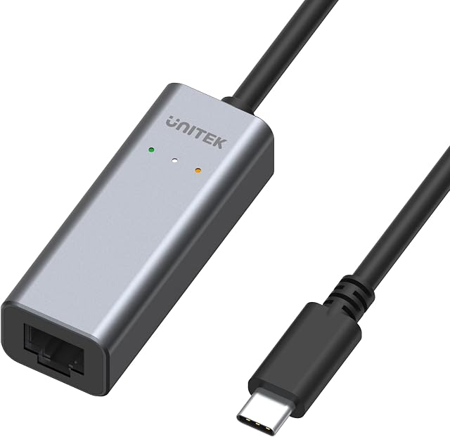 USB C to Ethernet Adapter, Unitek USB3.1 Type-C to RJ45 Gigabit Ethernet LAN Network Converter Adapter Compatible for Nintendo Switch, MacBook Pro 2017-2020, MacBook Air, iPad Pro, Dell XPS, and More