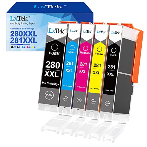 Lxtek Compatible Ink Cartridge Replacement For Canon Pgi-280Xxl Cli-281Xxl Pgi 280 Xxl Cli 281 Xxl To Compatible With Pixma Tr8520 Ts8322 Ts9120 Ts6220 Ts9520 Ts8220 Ts9521C Ts6120 Ts8120 (5-Pack) #TOP24