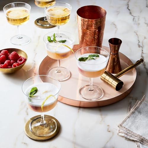 Vasos para fizz en cenas elegantes con amigos set de cristal transparente 6