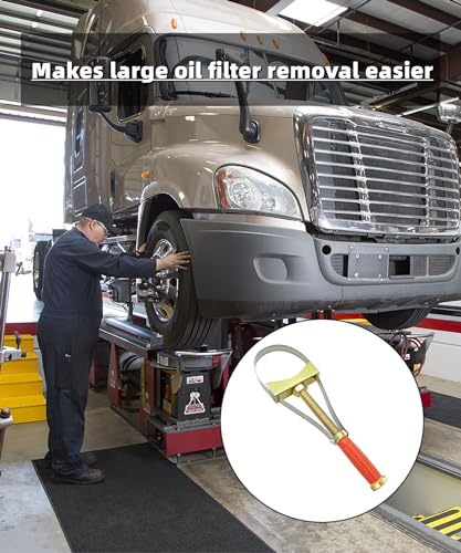 Image of Heavy Duty Oil Filter Wrench,Adjustable Oil Filter Removal Tool Fits for larger size oil filters,Fits for larger vehicles,large truck /large tractor /Excavators etc