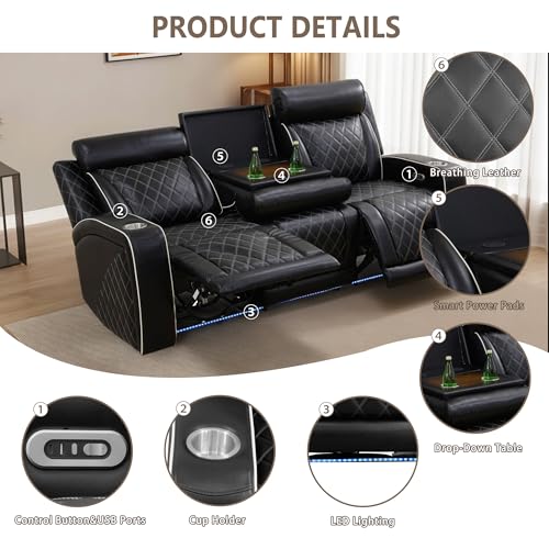 Electric recliner sofa set