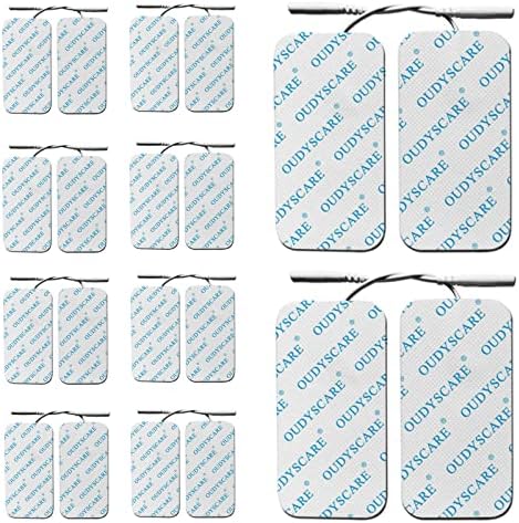 20 Pcs 2" X 4" TENS Unit Replacement Pads, Compatible with AUVON TENS, TENS 7000 - Durable Rectangular Self-Adhesive Electrodes Pads, Latex-Free and Flexible for Lower Back and Multiple Pain Relief