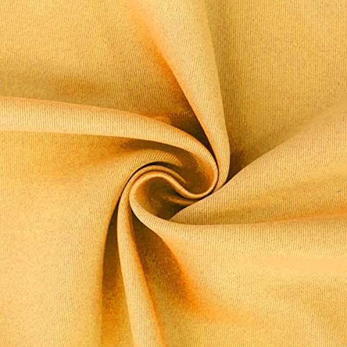Image of JUPON Energy Saving Extra Wide Blackout Curtains for Bedroom with 3 Layers Weaving Technology, Set of 2 (54 x 108 inch - Gold)