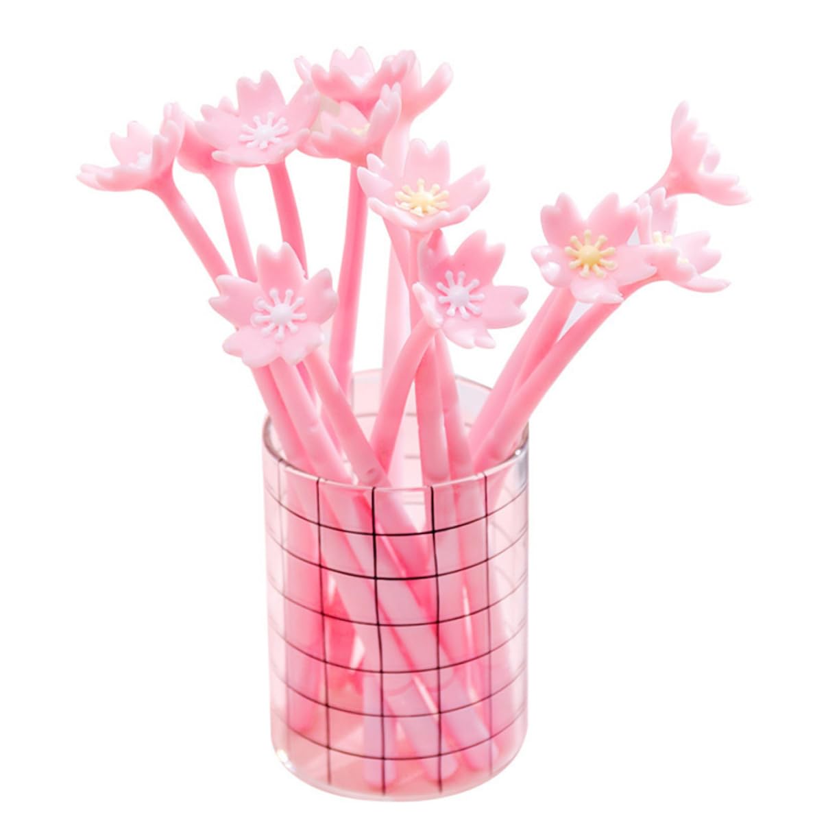 LALAFINA 20pezzi Penne Gel Estetiche Rosa Con Motivo Floreale Penne Per Scrittura e Firmare Per Studenti e Insegnanti Materiale Di Alta Qualità e Design Creativo Per Scuola e Ufficio