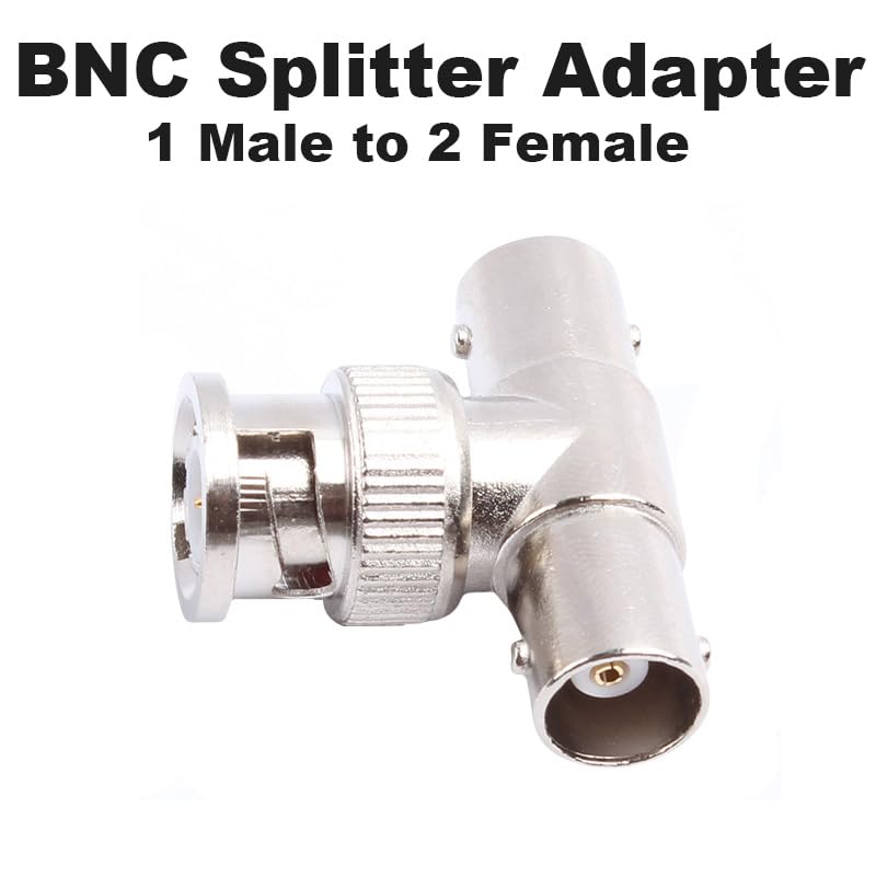 Adaptador divisor BNC macho a doble hembra coaxial, pack 6 miniatura 2