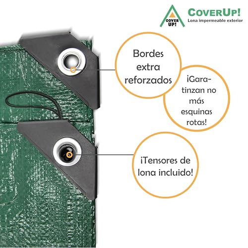 Lona impermeable de protección premium 2x3 m con tejido de 200 g/m² 3