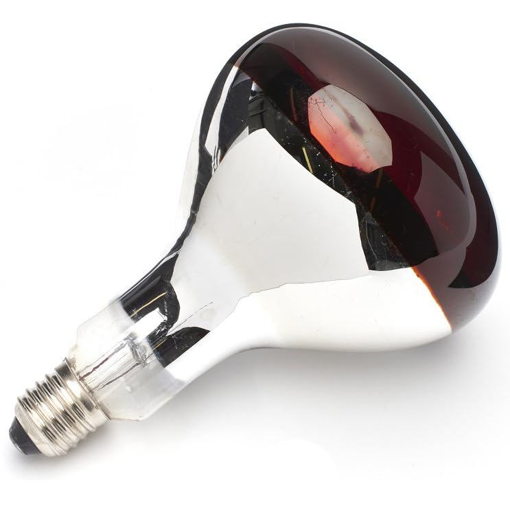 UCI-Infrared Heat Lamp Bulb, Ruby 250w. for Infra Red Heat Lamps for Poultry, Chicks, Dogs, Puppies, Cats, Kittens, Pigs, Reptiles and Other Animals.