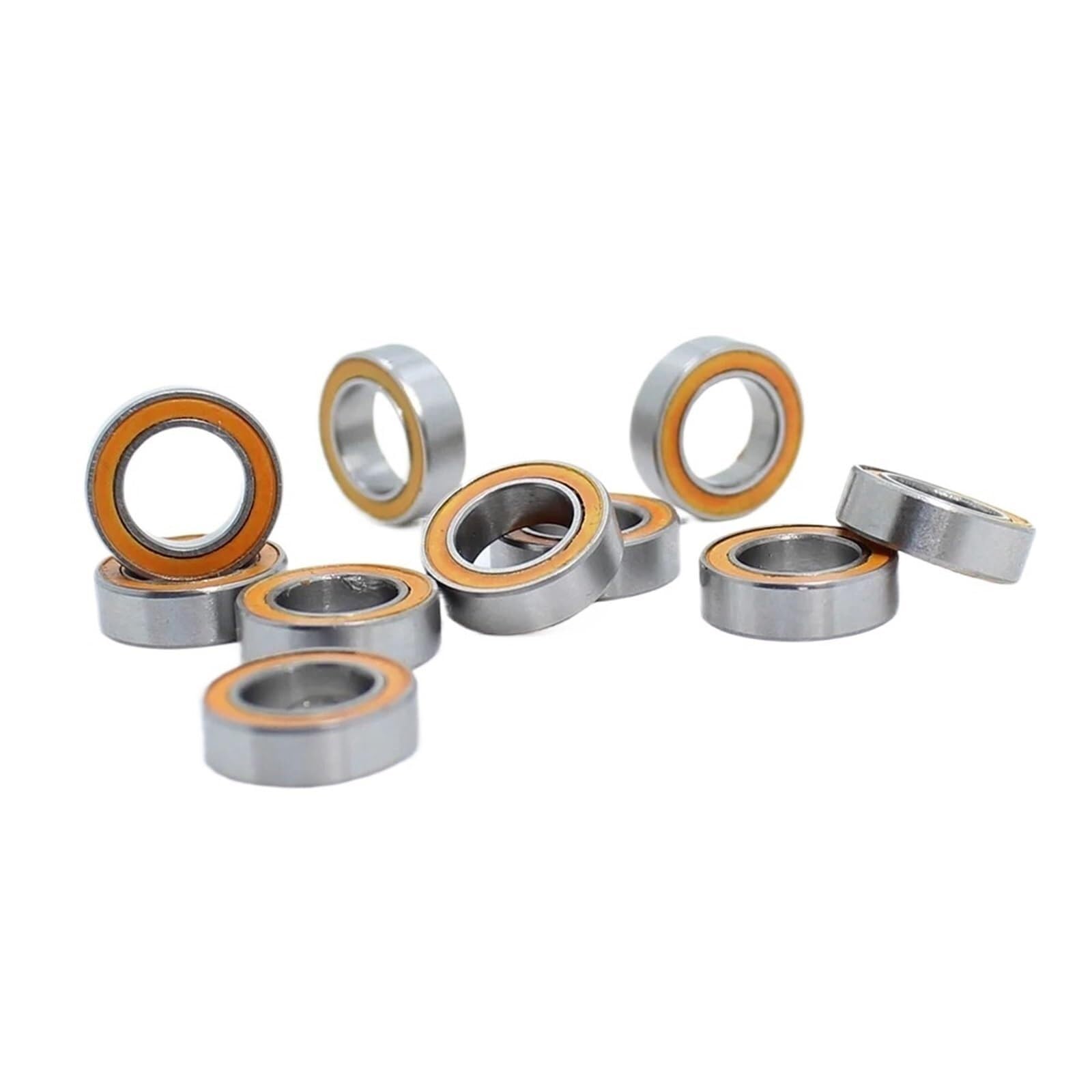 Aspectos, Rodamiento MR106RS ABEC-3 6X10X3Mm Rodamientos de bolas MR106-2RS en miniatura MR106 2RS sellado naranja 10 piezas