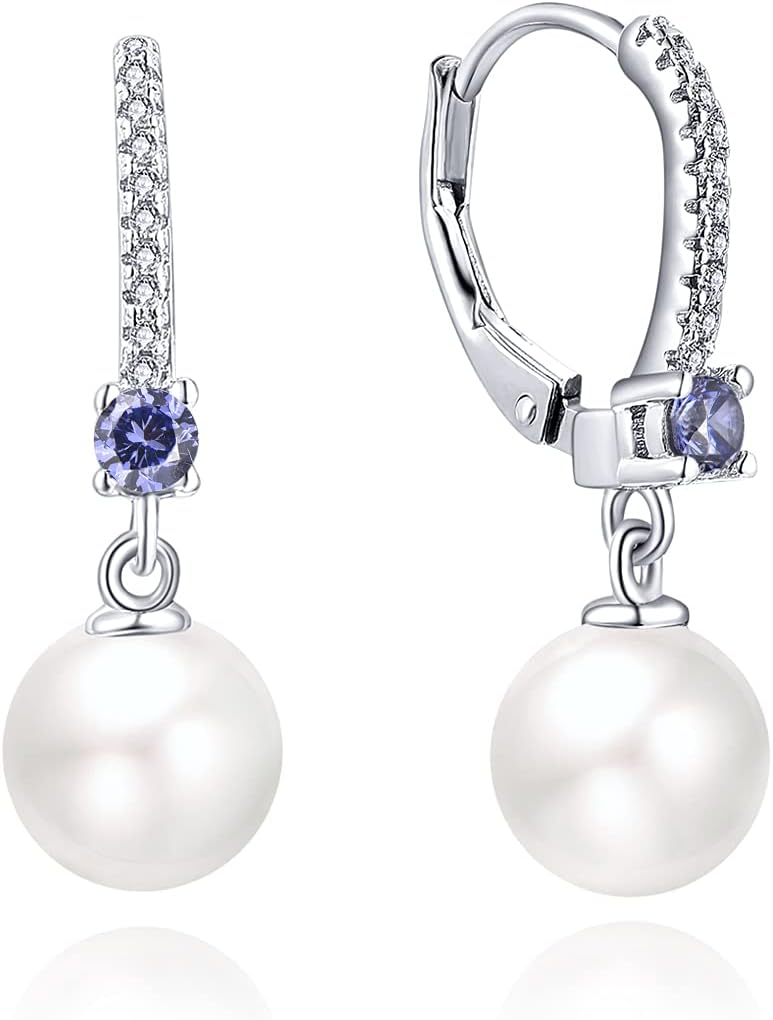 Jo Wisdom silver earrings with real and simulated freshwater pearls.