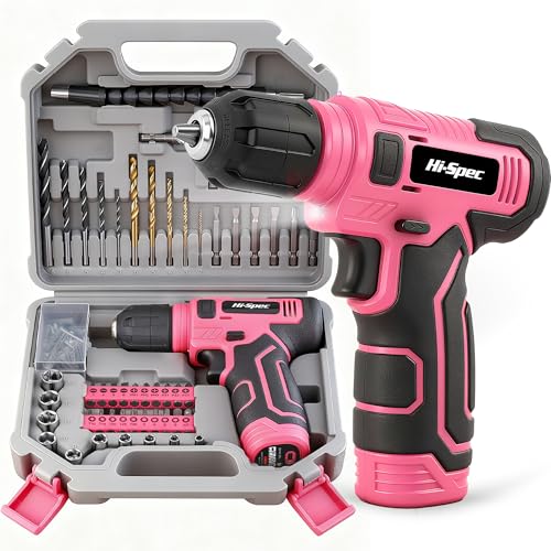 Set Completo di Trapano Avvitatore per Donne: Un trapano elettrico veloce con tutti gli accessori per le riparazioni quotidiane di progetti fai da te in casa; assembla facilmente mobili, installa accessori, elementi e molto altro