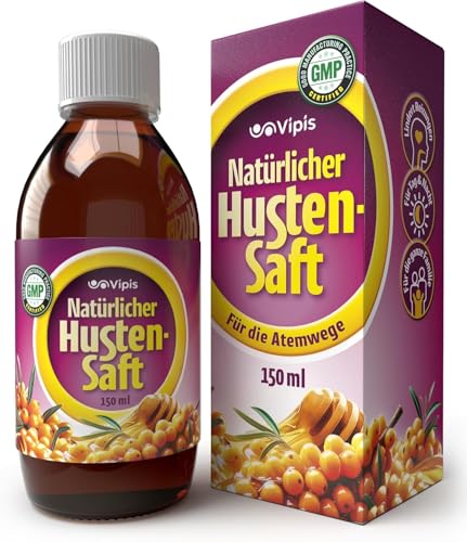 Pflanzlicher Hustensaft für Erwachsene & Kinder - Wirksamer Hustenstiller & Schleimlöser mit 8 Kräutern - 150 ml Hustenlöser - Cough Syrup