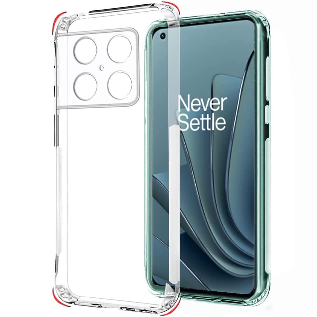 Casotec Slim Soft Silicon *Anti Dust Plug* Shockproof Transparent TPU Back Case Cover for OnePlus 10 Pro 5G - Clear (B0BPYS2NY3) Amazon Price History, Amazon Price Tracker