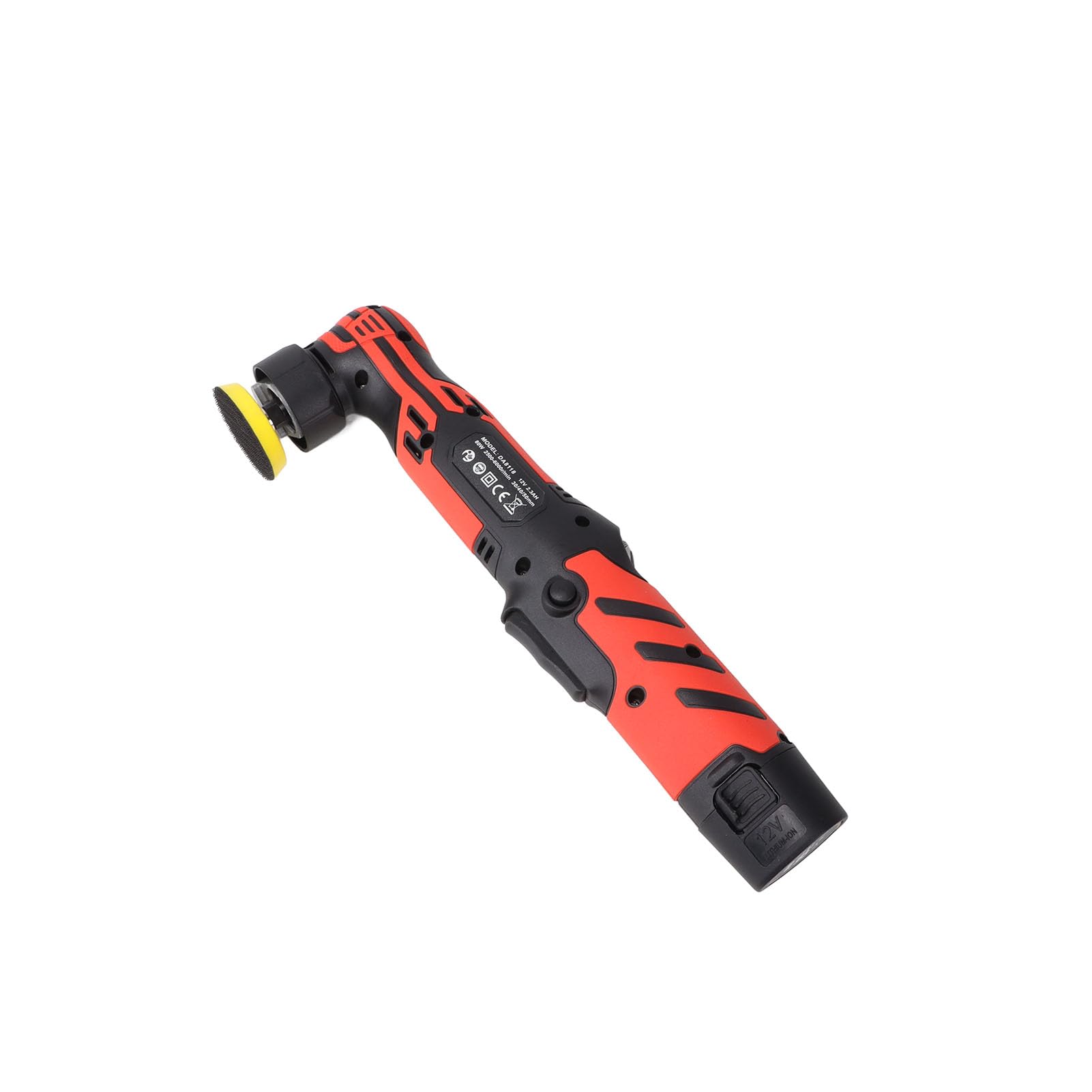 Mini lucidatrice a batteria 12 V, 6 velocità, 5 mm e 12 mm, motore senza spazzole, 2 batterie 2000 mAh, di sostituzione rapida per la cura del veicolo, mobili, pulizia dei