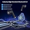 Audífonos inalámbricos Bluetooth 5.3 para Xiaomi Redmi Note 9 Pro Max - intrauditivos con cancelación de ruido y micrófono, a prueba de agua para deportes, 32 horas de reproducción, estuche de carga mini USB C - Negro 6