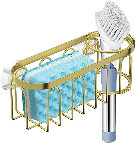 Porte-éponge sans perçage pour ranger brosse à vaisselle et savon sans abîmer