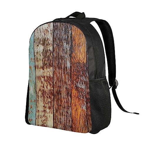 Sac à dos briques en bois noir imperméable chic de taille unique - 2