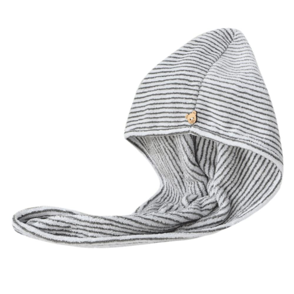 Serviette cheveux microfibre charbon de bambou séchage rapide anti-frisottis