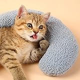 A/A Halbes Krapfen-Katzen-und Hundekissen Kissen | Haustierbett für Katzen oder kleine Hunde,Ultraweiches, Flauschiges Haustier-Beruhigungsspielzeug für kleine, mittelgroße Katzenkätzchen