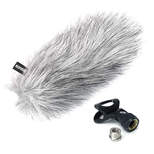 Pare-vent en fourrure keepdrum et pince micro 22-24mm pour micro directionnel