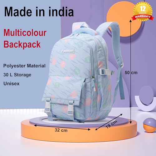 Image of Tinytot 30 Litre Japanese Korean Style School Bag Water-Resistant Laptop & Travel Backpack - Unisex Large 18 Inches Multipurpose Student Backpack for Boys & Girls, Men & Women