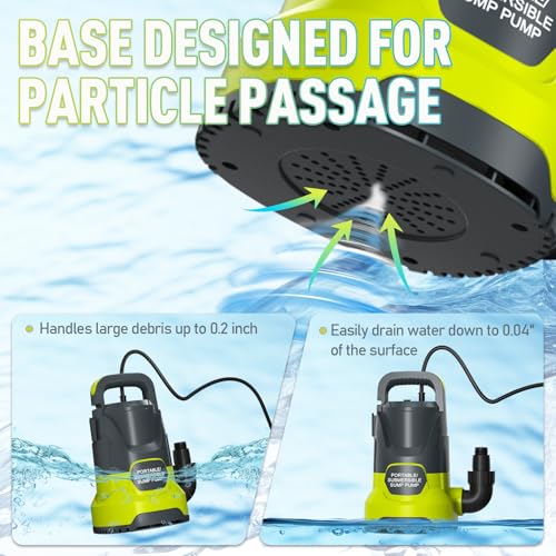 Image of Sump Pump 1HP 4200GPH Electric Thermoplastic Submersible Water Pump
