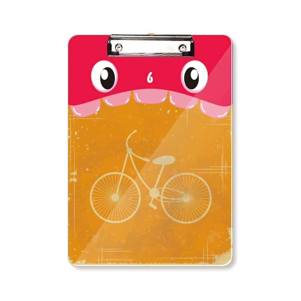 Bloc-notes A4 vélo jaune dossier à tête plate pour écrire sans table facilement
