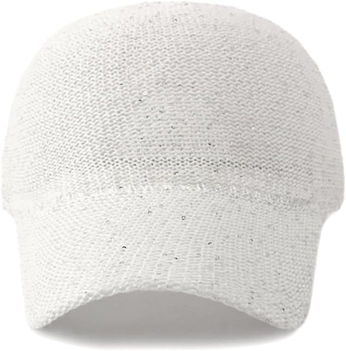 WITHMOONS Breathable Mesh Baseball Cap – Lightweight Sequin Glitter Summer Hat for Women, Adjustable Fit YZM0257 - Image 2