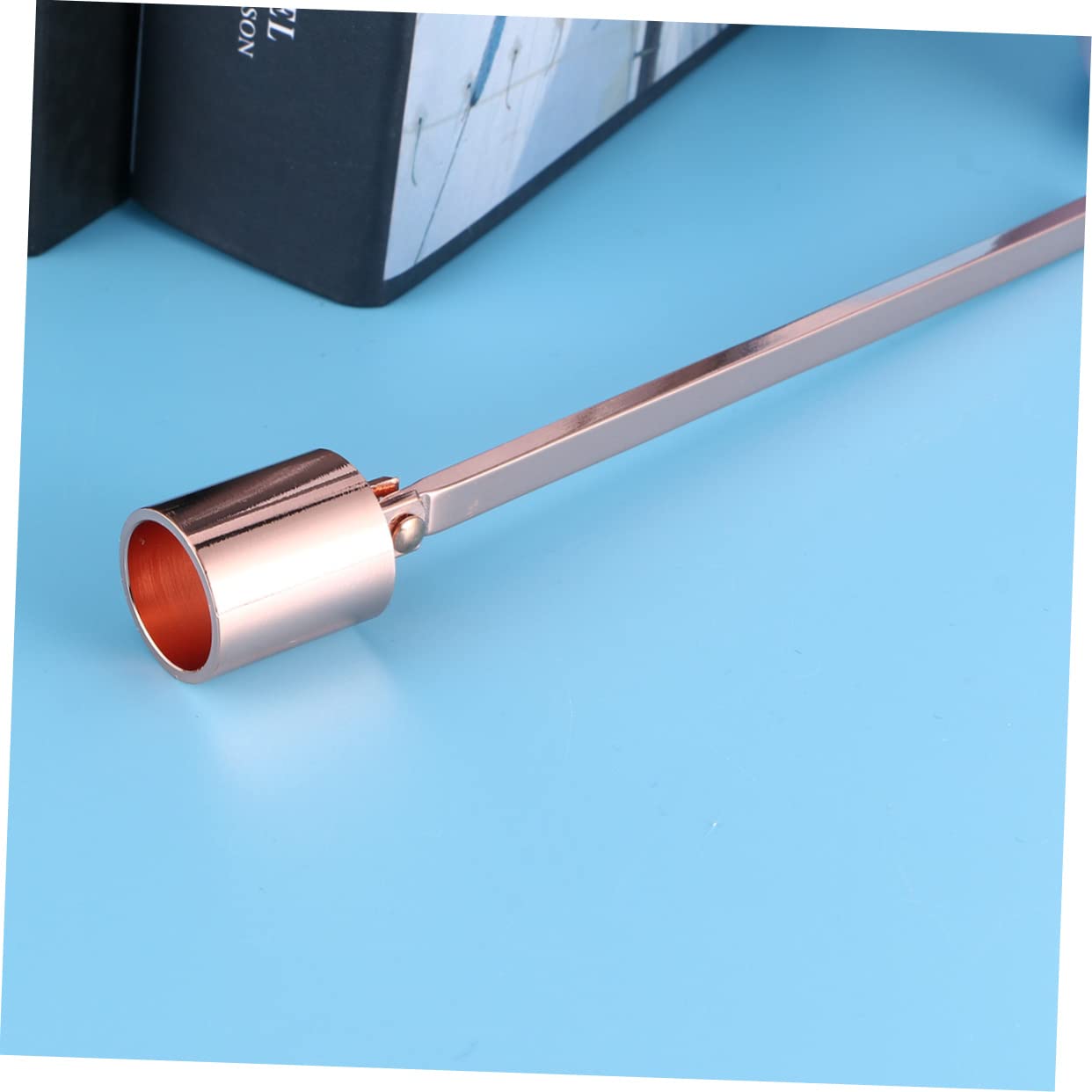Ciieeo Rose Gold Candle Extinguisher Stainless Steel Wick Snuffer for Tea Light Jar Candles Prevents Wick Smoldering