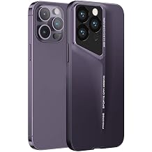 Aksesuarcim iPhone 14 Pro K l f Ultra  nce Kamera Korumal  Sert Silkon Kapak Derin Mor