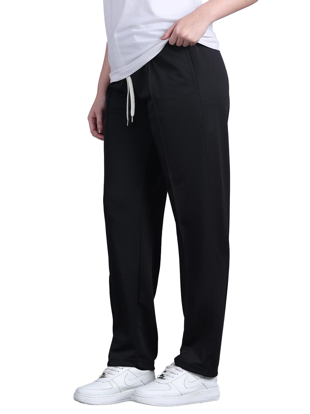 mack jonney solid| relaxed fit | cotton trackpant for women-m27