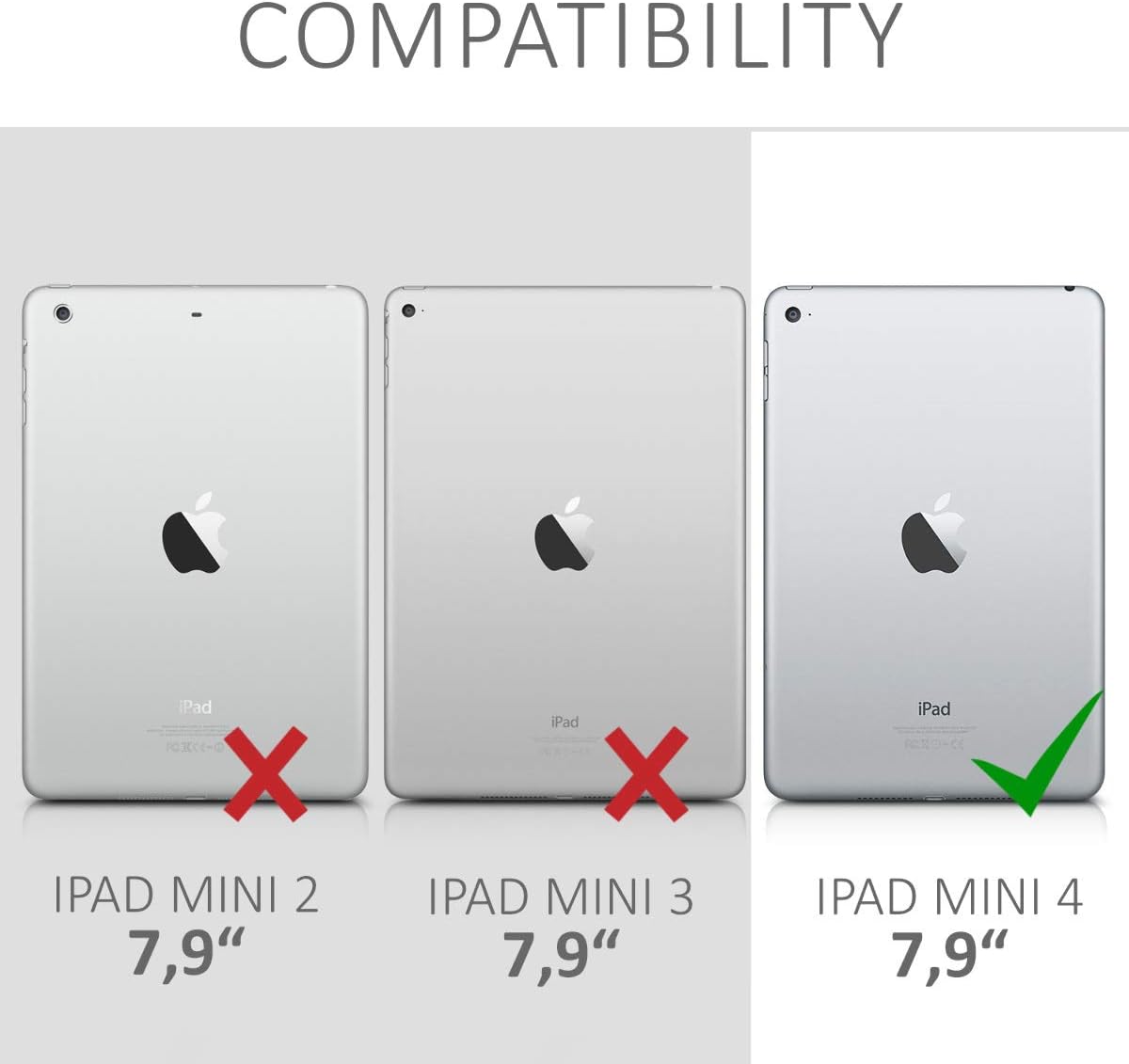 kwmobile Crystal Case Compatible with Apple iPad Mini 4 - TPU Silicone Protective Smart Cover - Transparent